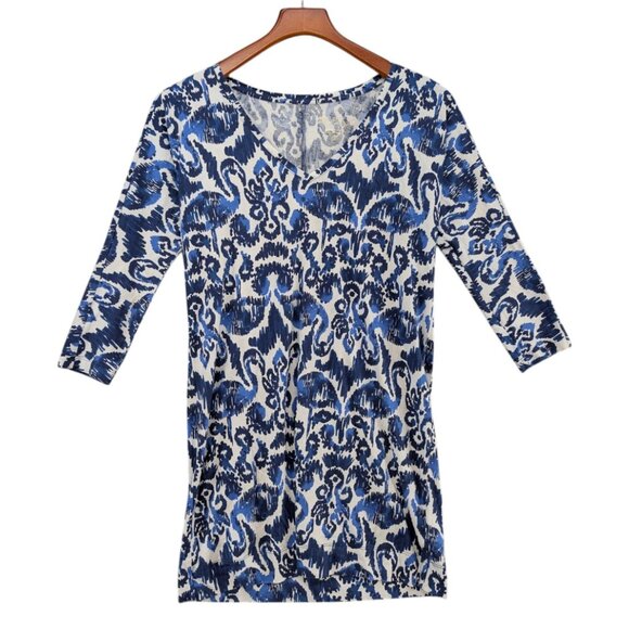 Lilly Pulitzer Dresses & Skirts - Lilly Pulitzer Cori Mini Dress Blue Resort Navy Beach Bathers 3/4 Sleeve Size XS